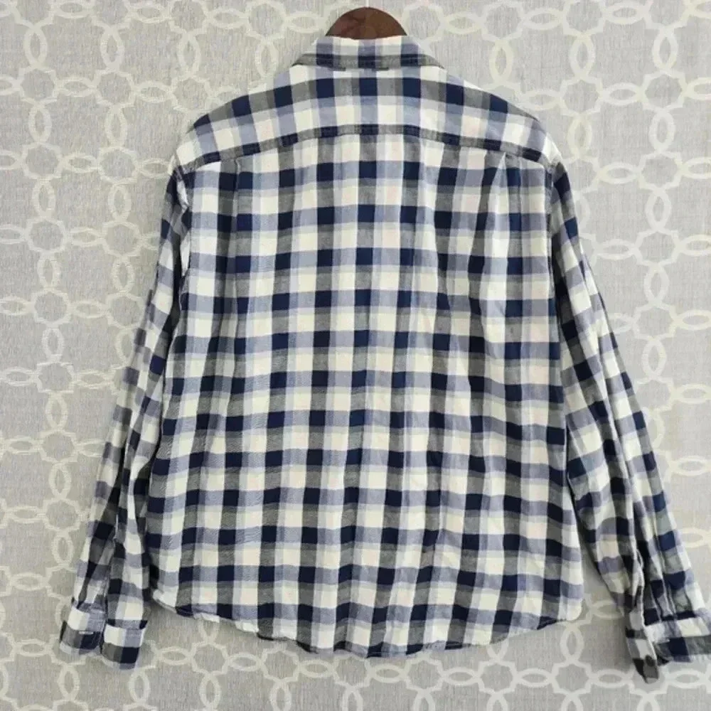 Lands' End‎ Button down Plaid Long Sleeve Men's Shirt XL